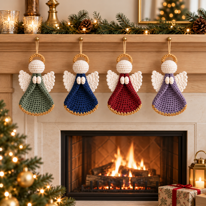 Golden Halo Crochet Angel Ornament Pattern PDF | Christmas Tree Decor