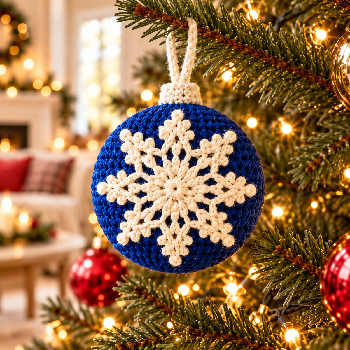 Crochet Christmas Bauble Pattern PDF | 4-in-1 Holiday Ornament Set