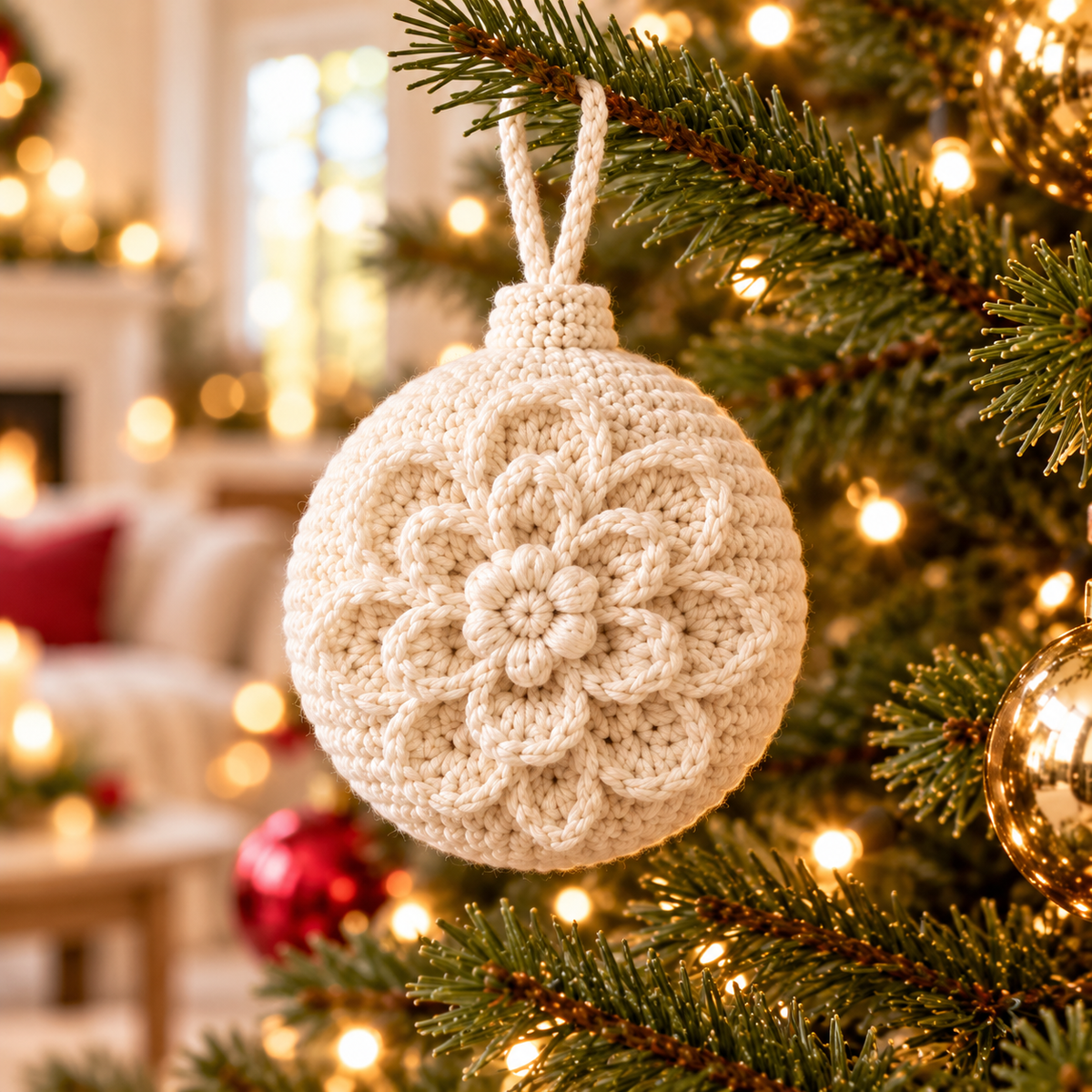 Crochet Christmas Bauble Pattern PDF | 4-in-1 Holiday Ornament Set