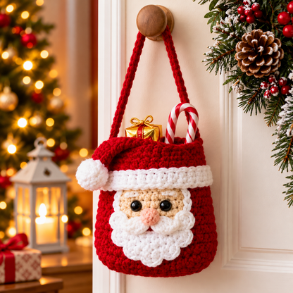 Christmas Treat Bag Crochet Pattern Bundle PDF | 4 Festive Gift Pouches