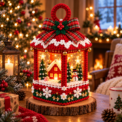 Christmas Crochet Lantern Village Pattern PDF | LED Lighted Holiday Decor