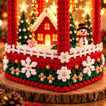 Christmas Crochet Lantern Village Pattern PDF | LED Lighted Holiday Decor