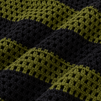 Oversized Mesh Crochet Sweater Pattern PDF | Striped Pullover