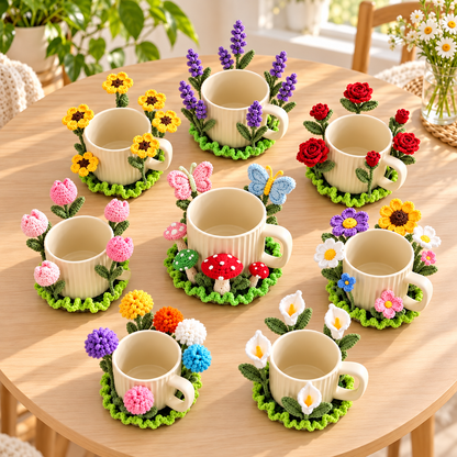 10+ Flower Coaster Crochet Pattern PDF | Sunflower & Rose Coasters