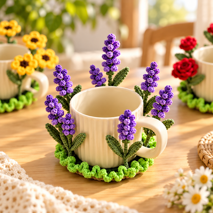 10+ Flower Coaster Crochet Pattern PDF | Sunflower & Rose Coasters