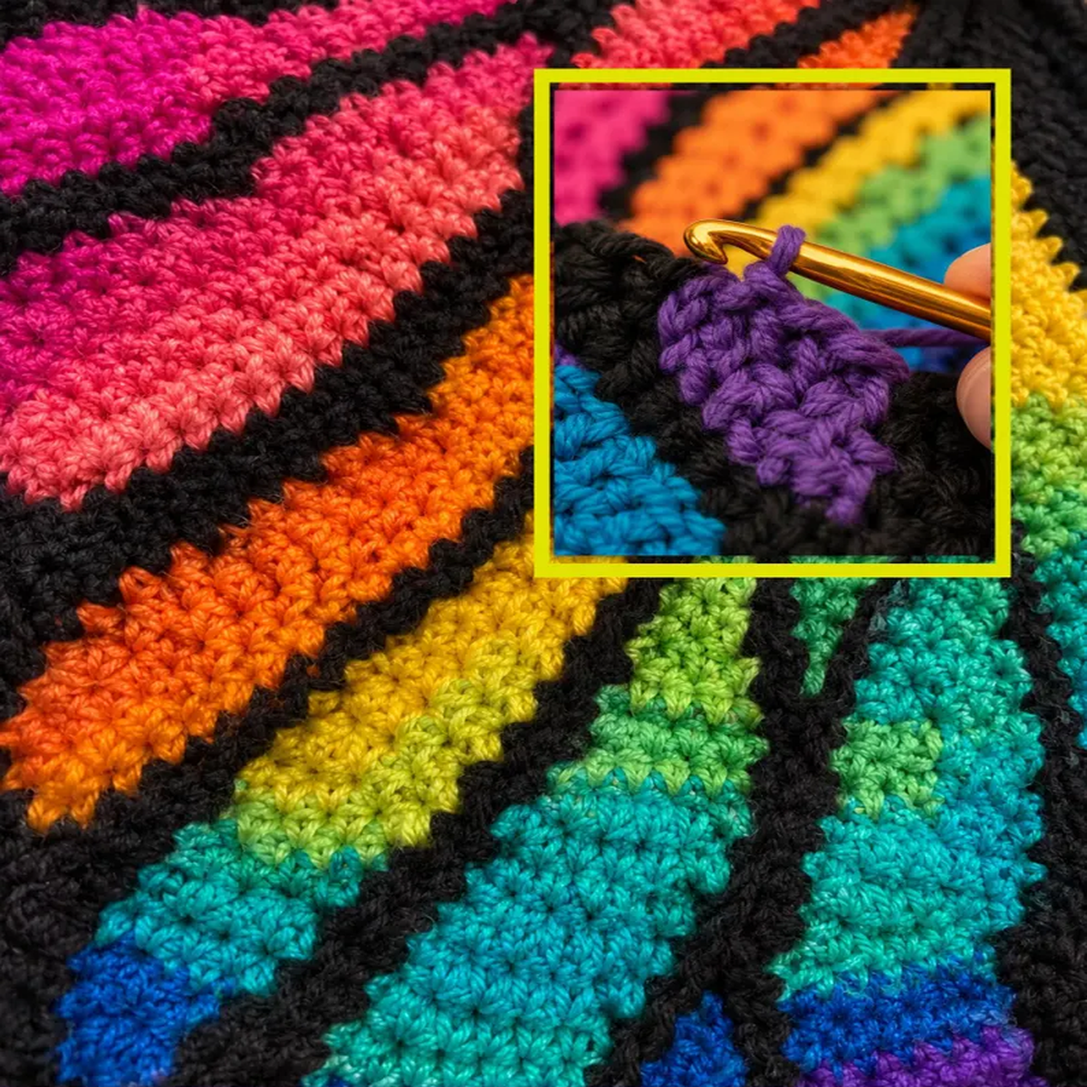 Rainbow Butterfly Wing Shawl Crochet Pattern PDF | Colorful Crochet Wrap