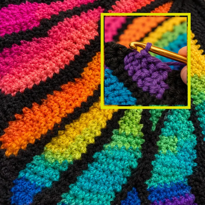 Rainbow Butterfly Wing Shawl Crochet Pattern PDF | Colorful Crochet Wrap